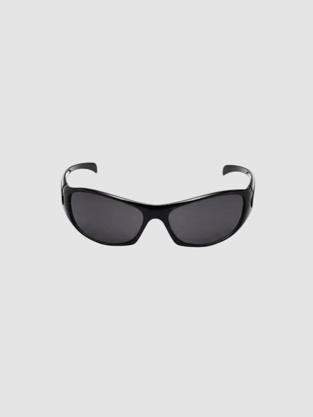 Y2K Avenue wraparound sport sunglasses with black polycarbonate frame and anti-glare UV400 lenses