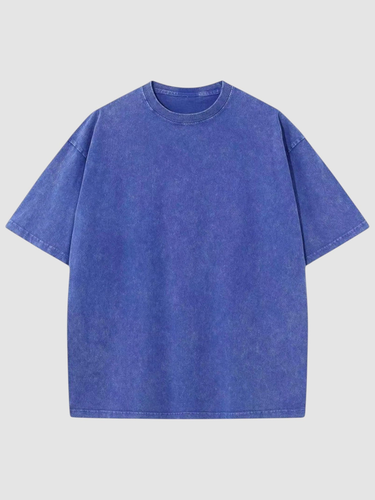 Y2K Avenue blue vintage washed cotton t-shirt with a relaxed fit, crew neck, and short sleeves.