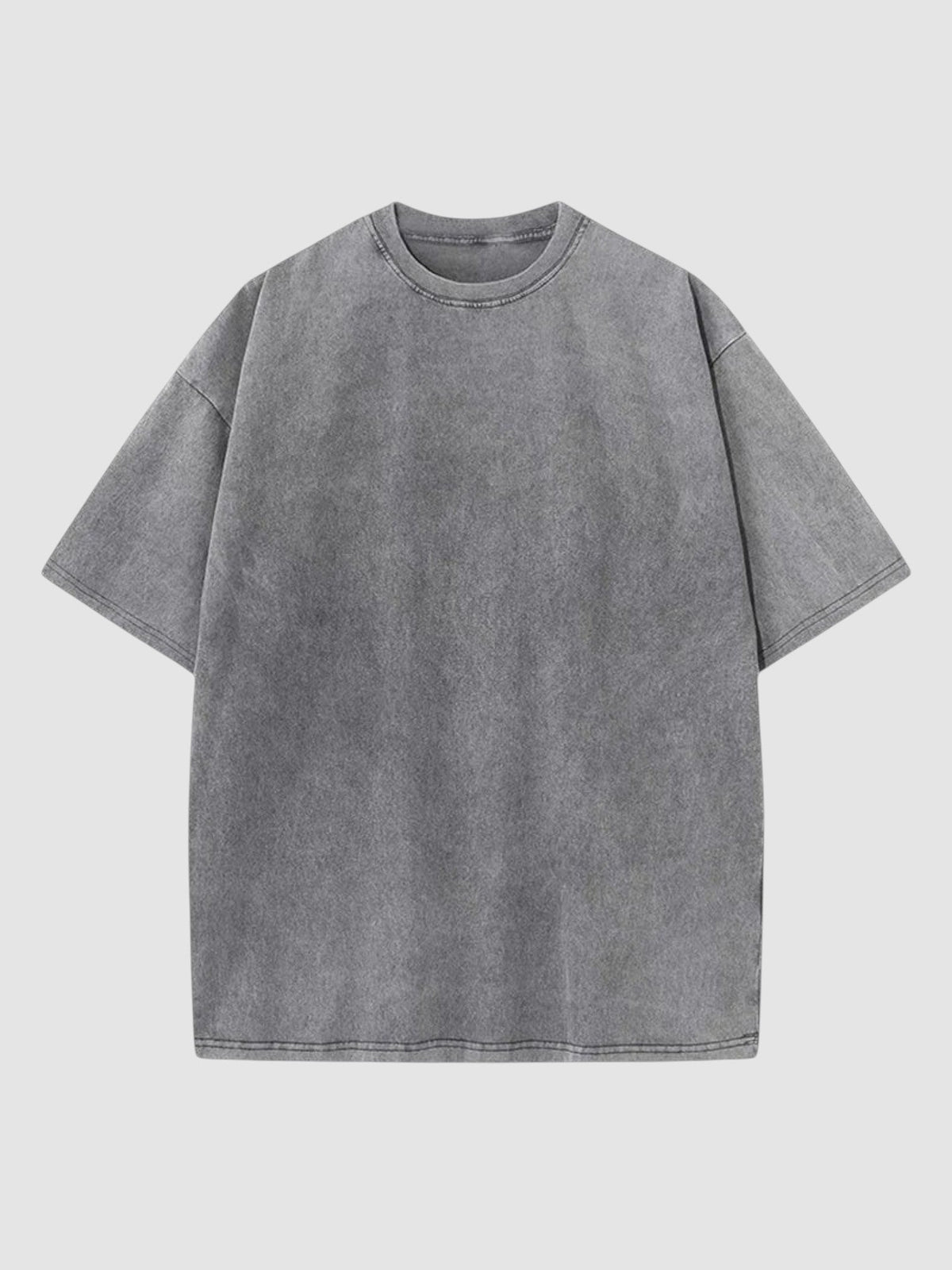 Y2K Avenue grey vintage washed cotton t-shirt with a relaxed fit, round neck, and short sleeves.