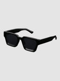Y2K Avenue thick black rectangular sunglasses with wide frames and UV400 polycarbonate lenses